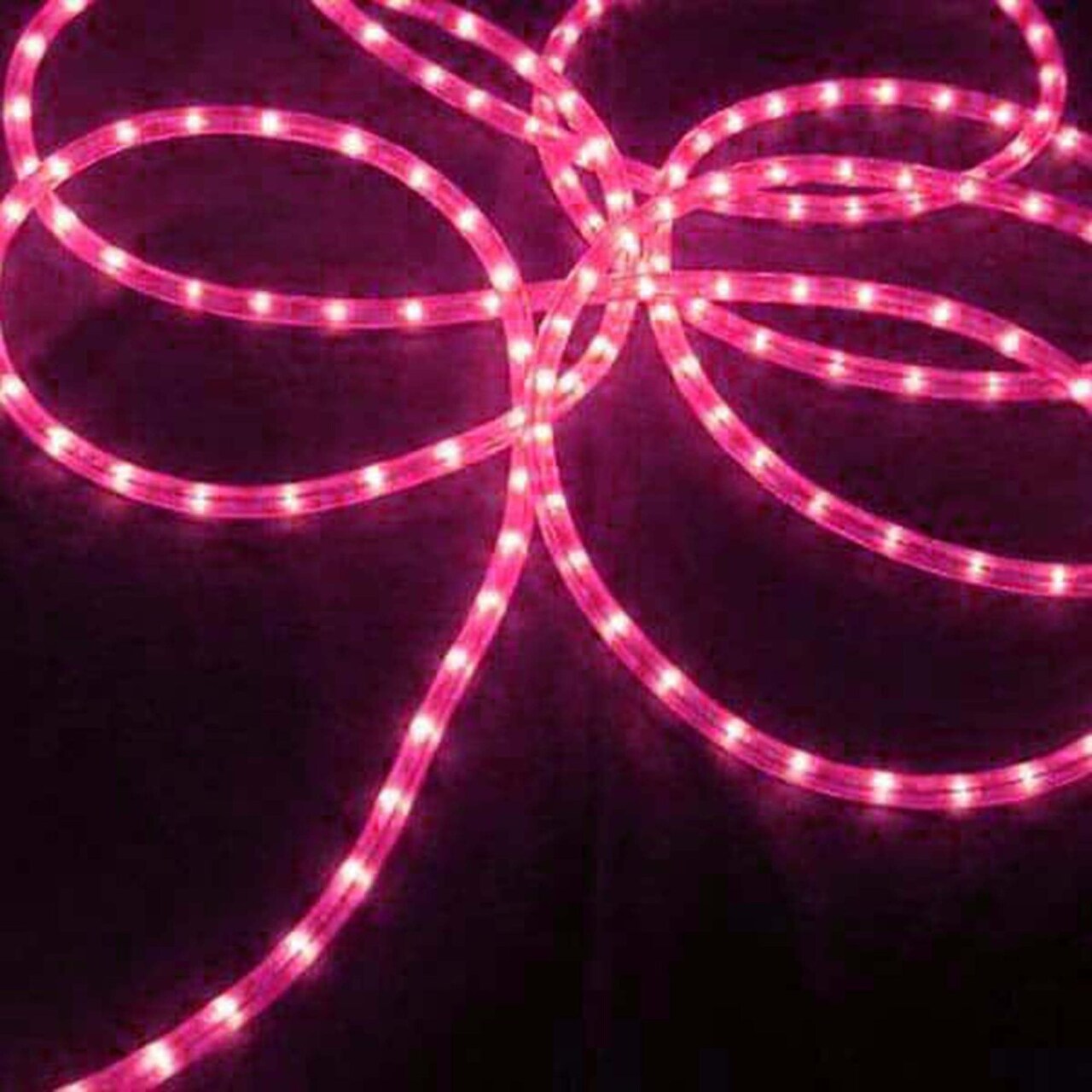 Hofert Commercial Length Christmas Rope Lights - 100' - Pink - White Wire
